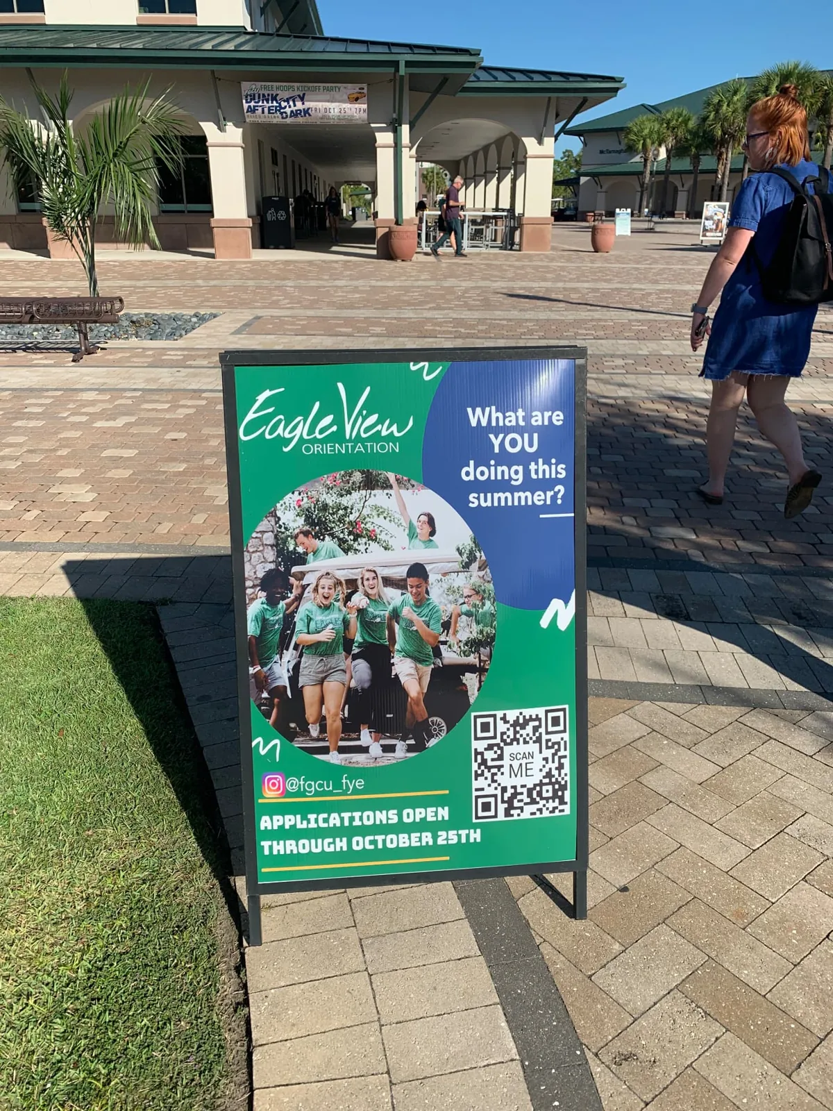 FGCU First Year Experience photography and printed campus signage