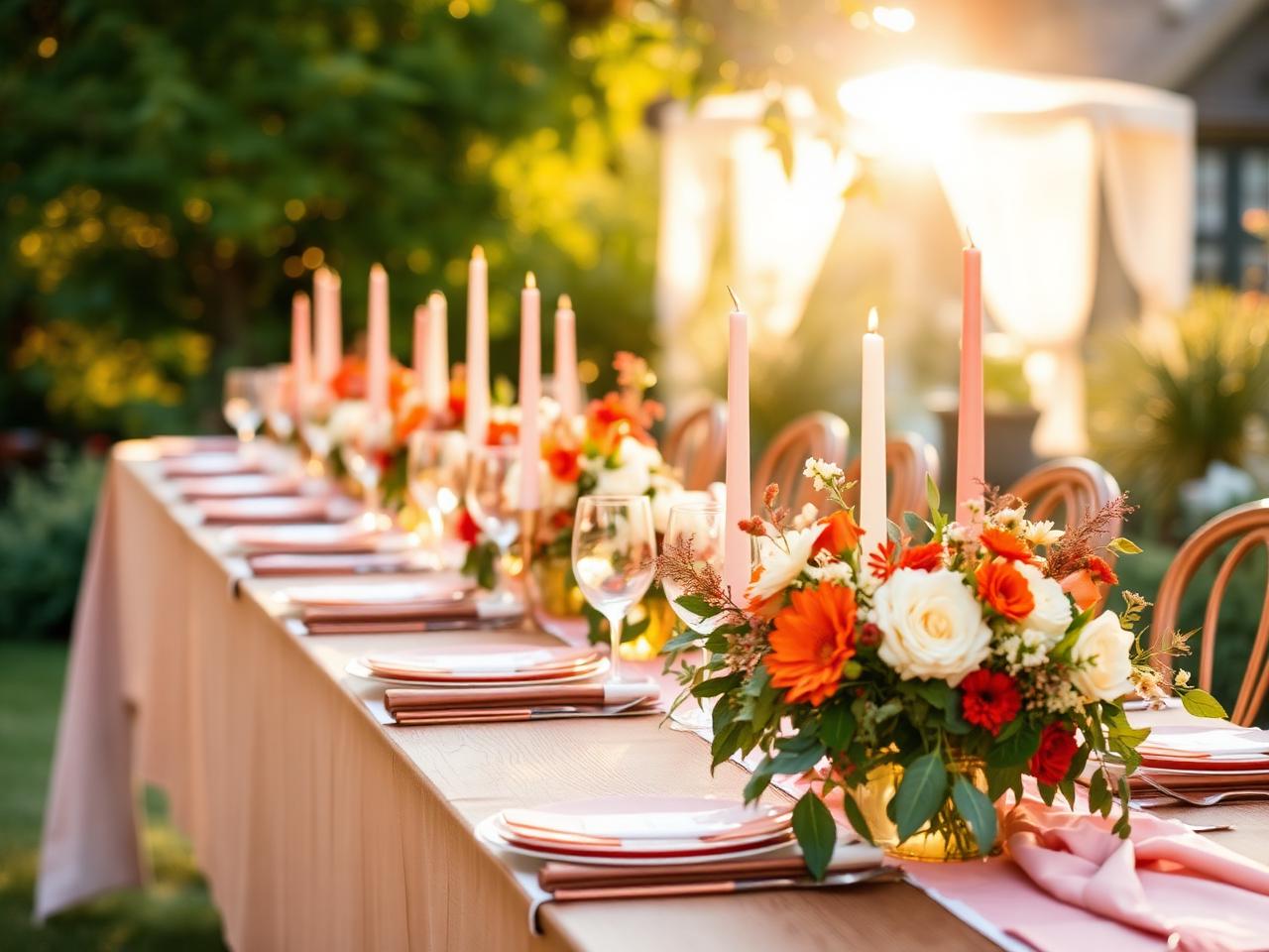 Garden Wedding: Vows in Gold